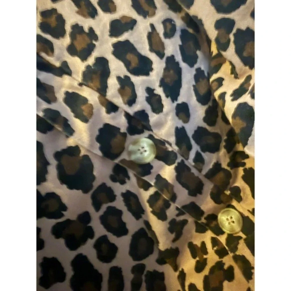 GB‎ Girls Leopard Print Pinafore Dress Kids XL Square Neck Button Front